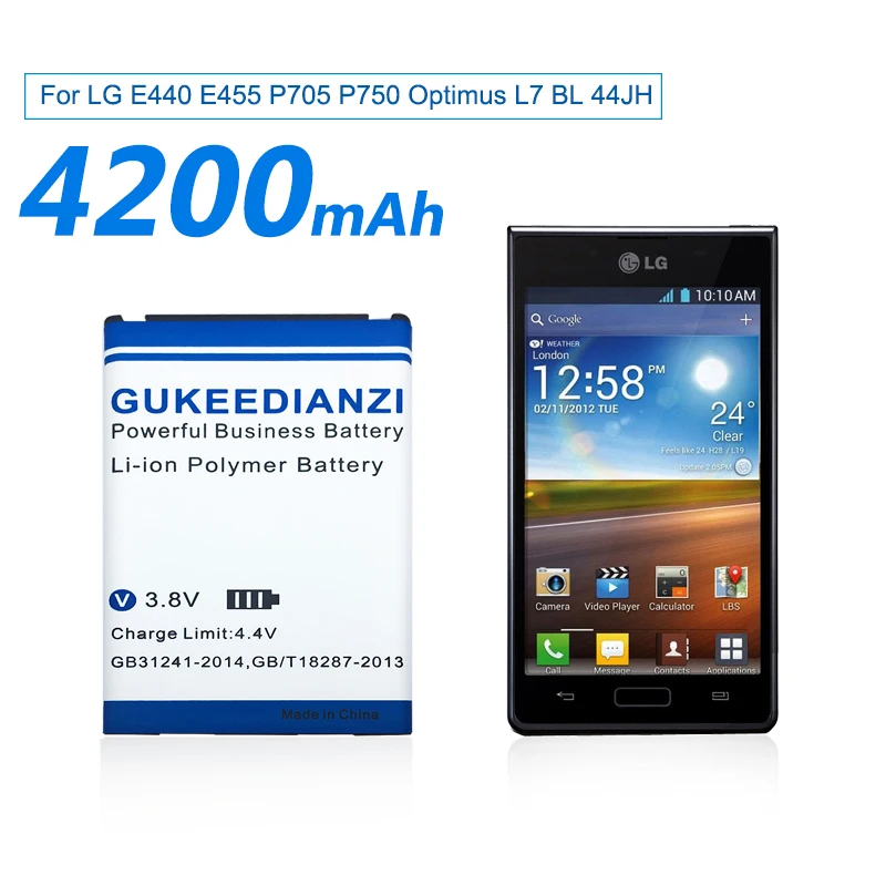 100% новый BL 44JH батарея для LG Optimus L7 P700 P750 p705 MS770 E440 E460 E455 мобильный аккумуляторные