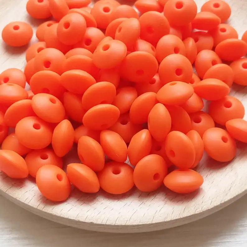 orange peel Jojochew хорошее качество блюдце силиконовые бусины 12 мм Силиконовые Прорезыватели для зубов еда класс Детские трофеи BX1-36 - Цвет: orange peel