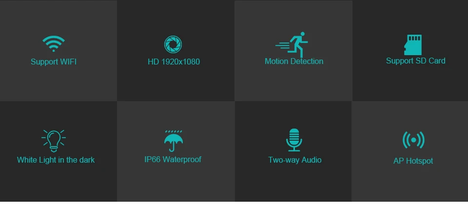 FUERS, 1080 P, wifi, IP камера, уличная, IP66, водонепроницаемая, полноцветная, ИК, ночное видение, ONVIF, приложение, видеонаблюдение, пуля, CCTV камера