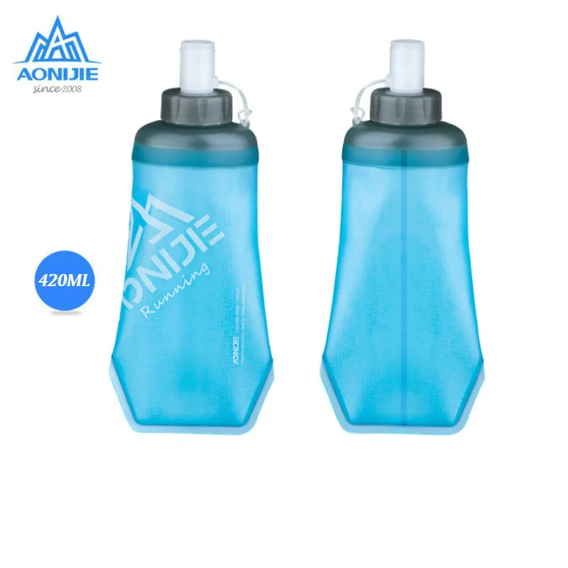 저렴한 AONIJIE 2PCS SD27 420ml 야외 스포츠 보온 주전자 병 얼음 수화 방광 하이킹 캠핑 사이클링 물 주머니