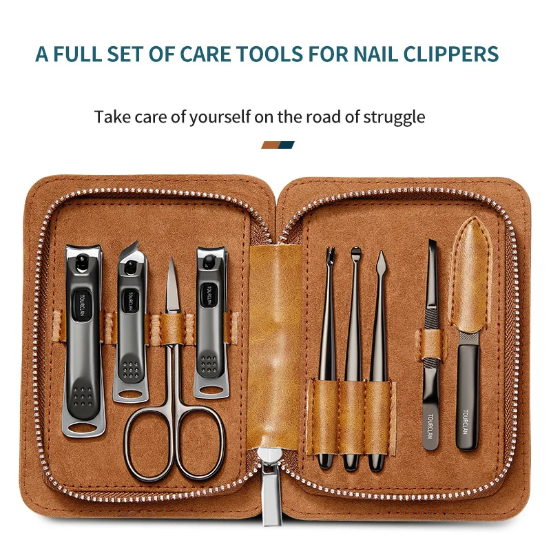 

Набор кусачек для ногтей 9 в 1, маникюрный набор из нержавеющей стали, профессиональные кусачки для ногтей, инструменты для ухода за пальцами...