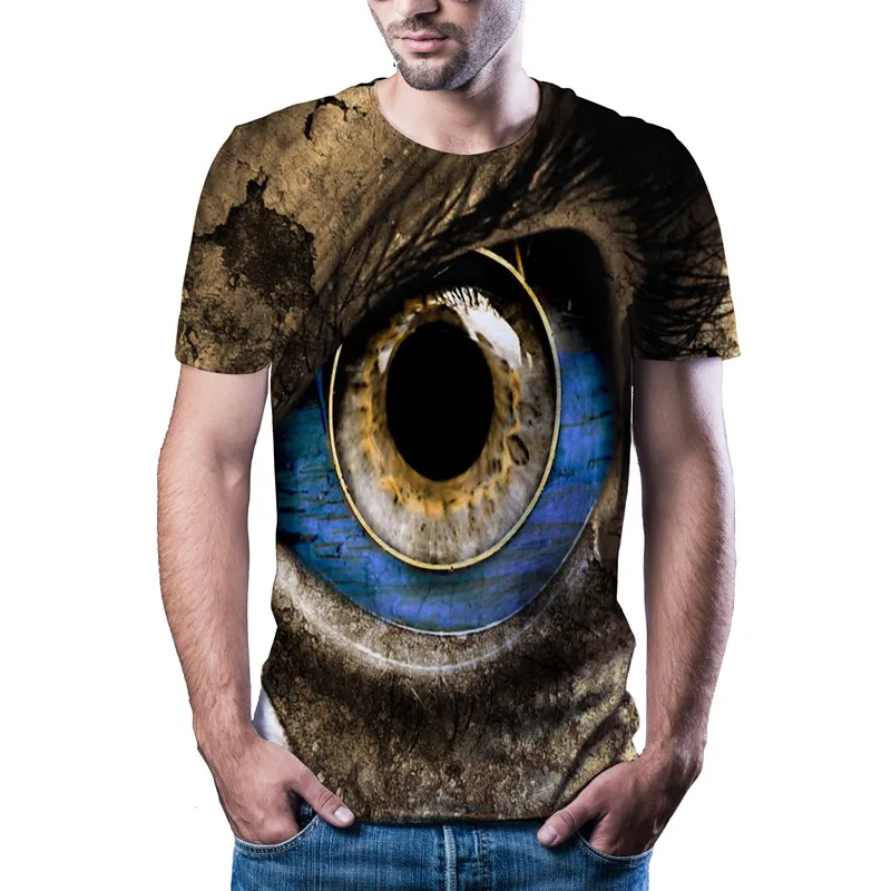 Футболка мужская с 3D принтом модная спортивная повседневная из полиэстера