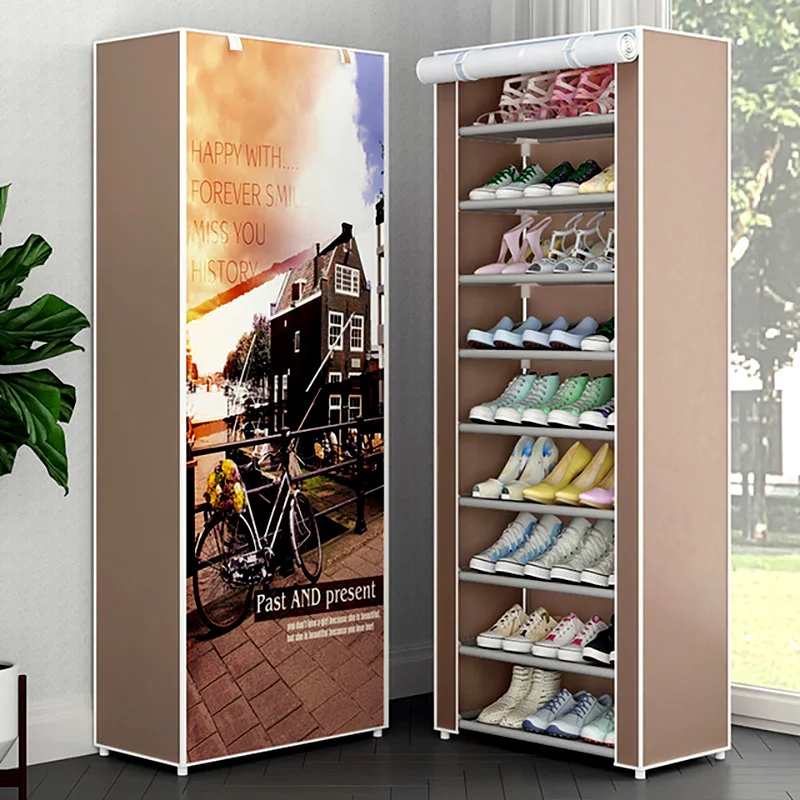 

Multilayer Shoe Cabinet Dustproof Shoes Storage Closet Home Space-saving Easy Assembled Organizer Holder Furniture Shoe Ra
