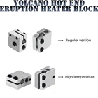 Нагревательный блок Volcano hot end erверция 1,75 3 мм нить V5 V6 экструдер J-head алюминиевый нагревательный блок для Sidewinder X1