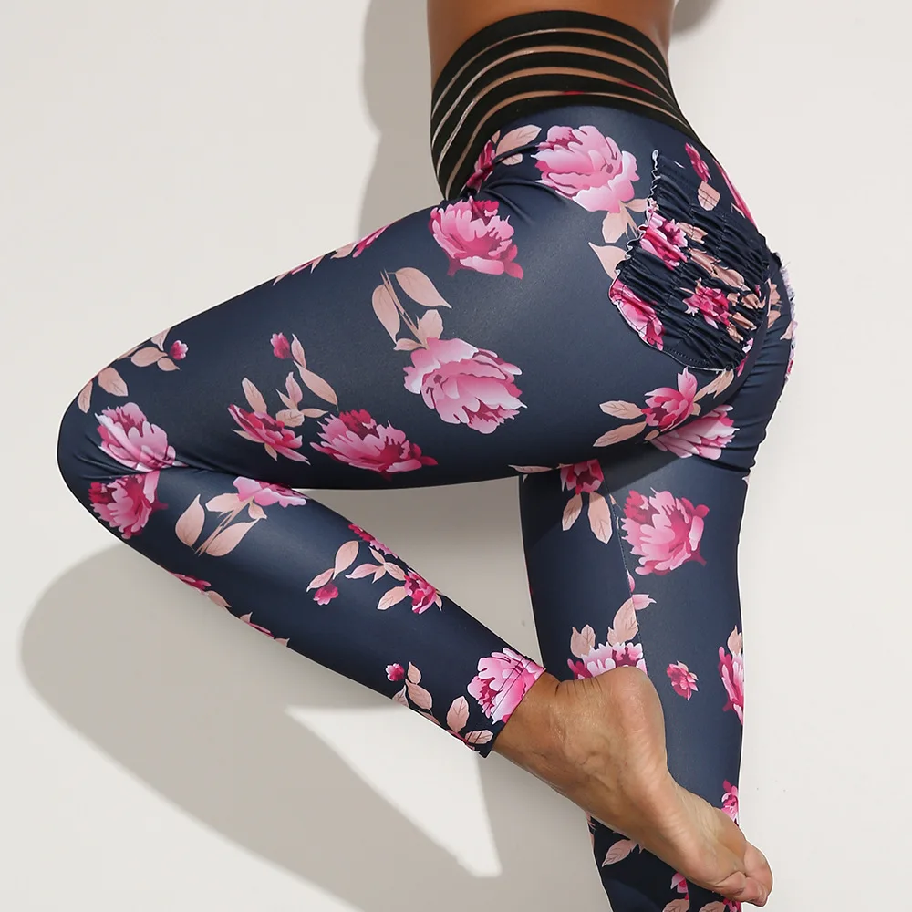 Женские брюки с высокой талией для спортзала обтягивающие леггинсы тренировок