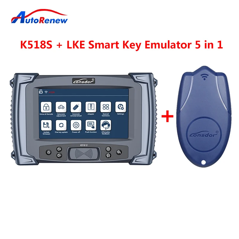 

Lonsdor K518S Key Programmer Plus Lonsdor LKE Smart Key Emulator 5 in 1 Supports VW 4th & 5th IMMO For BMW FEM/BDC Free Shipping