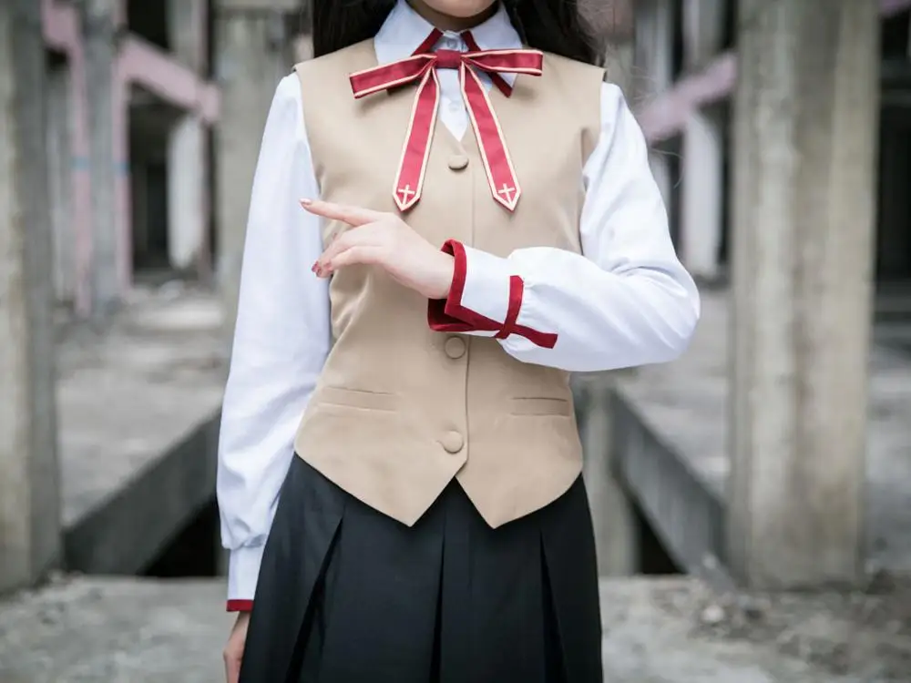 Fate Stay Night tohsaka Rin Косплей женская одежда костюм на Хэллоуин