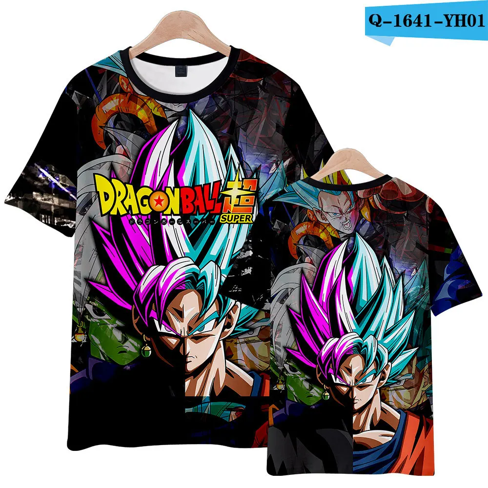 

2021 Summer Fashion New Super Luminous Dragon Ball 3D Printing Pattern Men's Short Sleeve Trend Casual T-Shirt Apparel