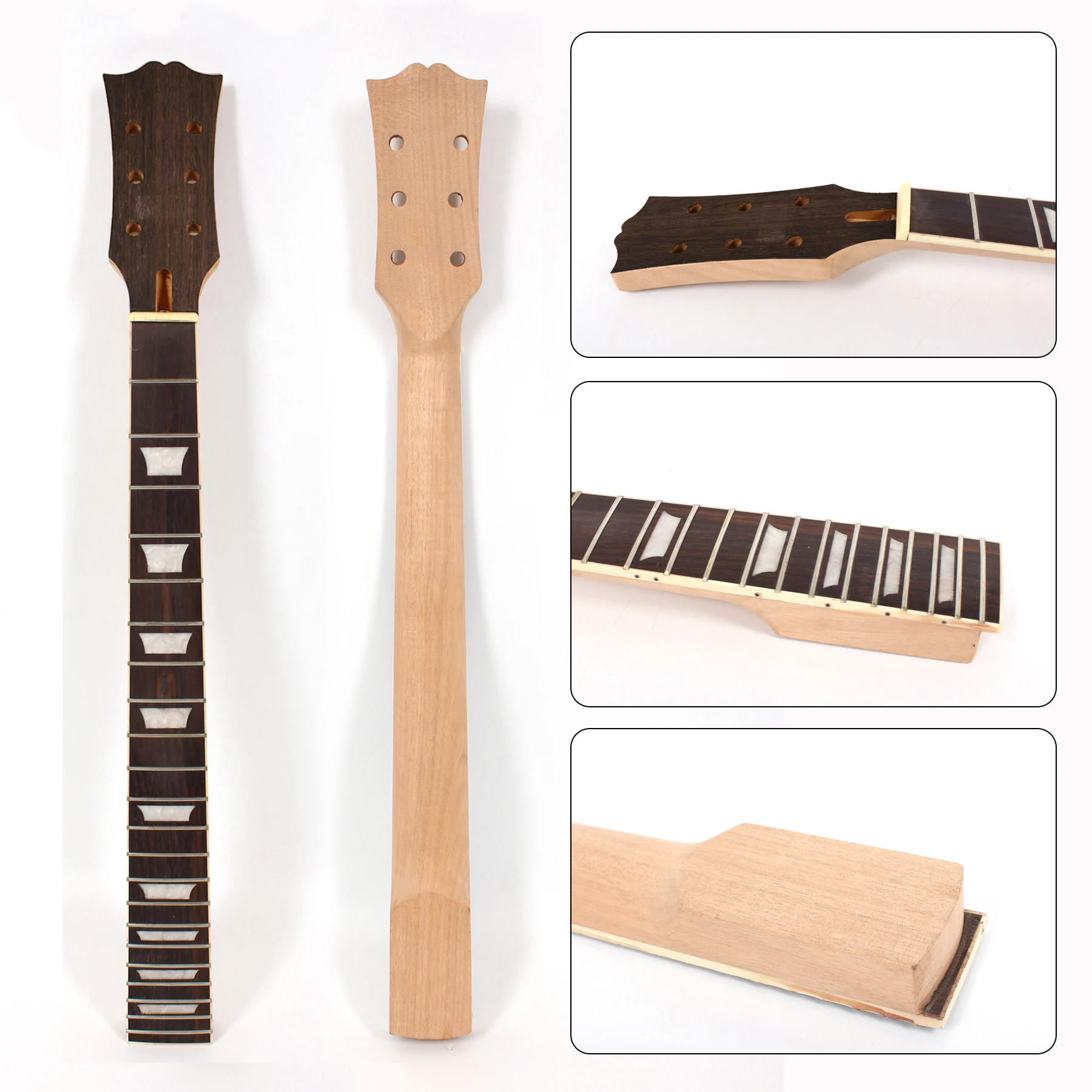 L9 628MM Mahogany Electric Guitar Neck 22Fret 24.75inch Rosewood Fretboard Unfinished enlarge