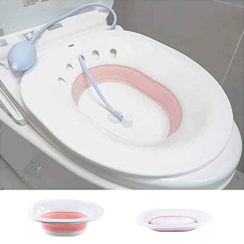

Woman Folding Toilet Bidet Postpartum Bath Toilet Seat Self Cleaning Hip Irrigator Perineum Soaking Bathtub Hemorrhoid Treatment