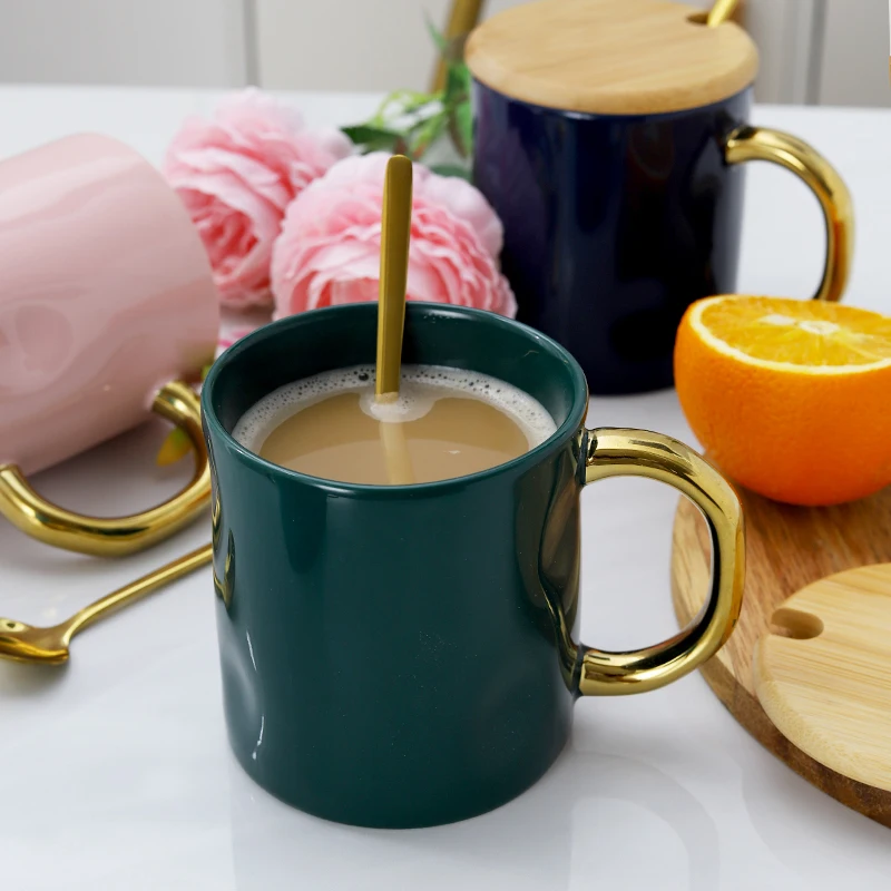 

Дорожная Подарочная кружка, кофейная молочная Эстетическая Роскошная золотая Эстетическая кружка в скандинавском стиле, современная офис...