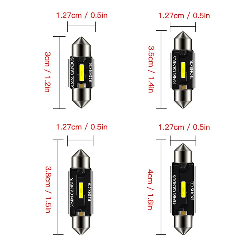 1 пара C5W светодиодный CANBUS C10W светильник 31 мм 36 39 41 CSP chip автомобильный Festoon для
