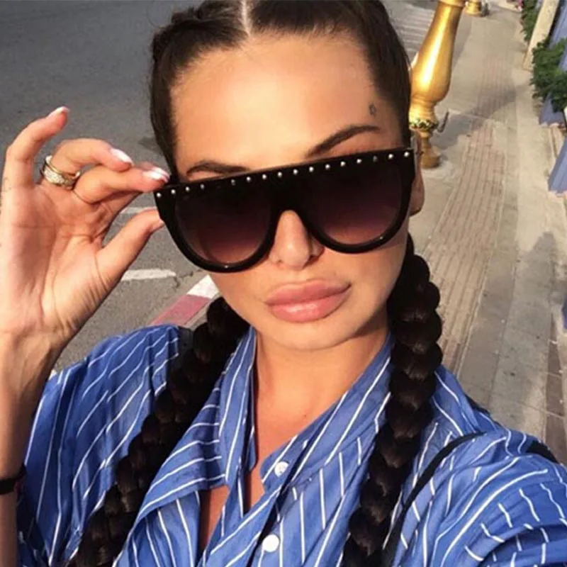 Очки солнцезащитные женские с прозрачными линзами шикарные модные солнечные