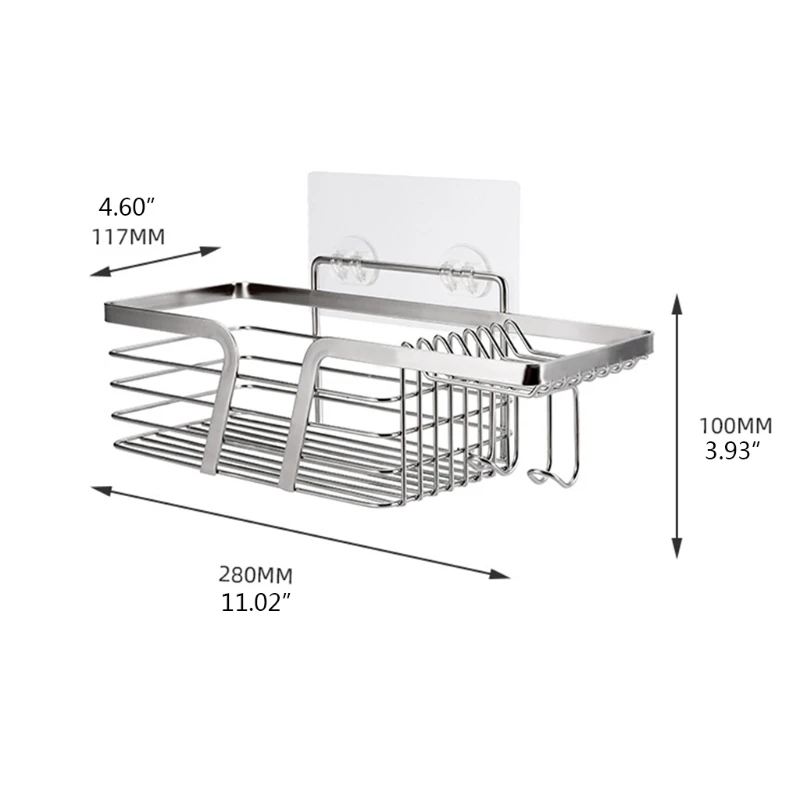 Поднос для хранения в ванную комнату с 2 крючками зубных щеток полый