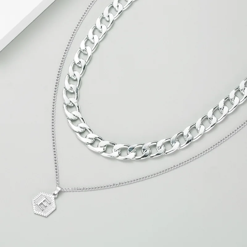 

Funmode Hot Hip Hop Cuban Link Initial Necklace Women Personalize Letter Name Choker Dress Jewelry Accessories Gifts FN159