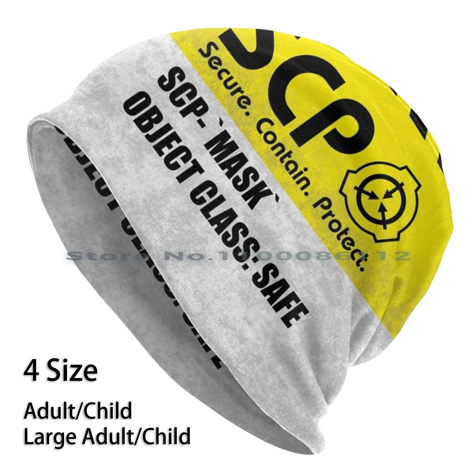 

Scp " Mask " Beanies Knit Hat Secure Protect Special Containment Procedures Logo Sign D Class Class D Secret Organization