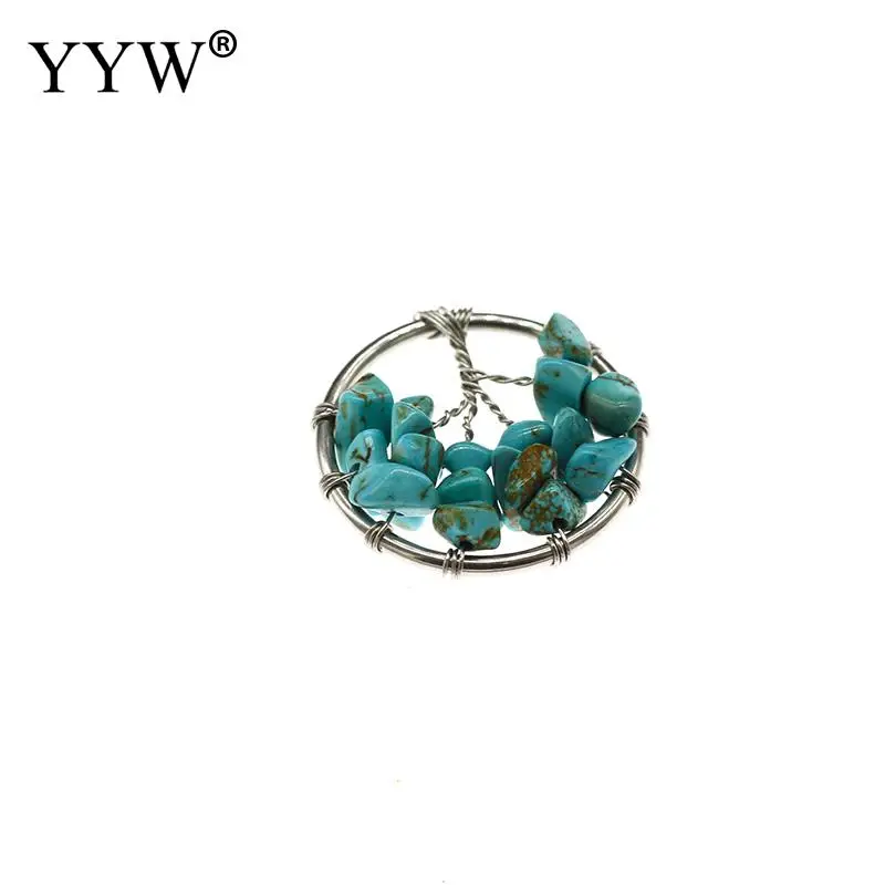 

Round Pendant Tree Of Life Shape Hollow Pendant Hand-Woven Pendant For Diy Handmade Necklace Earrings Size Approx 5mm