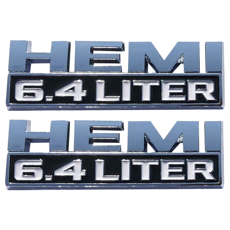 2X HEMI 6 4 литровые Эмблемы 3D Боковая дверь Fender Trun значок наклейка для Ram Charger