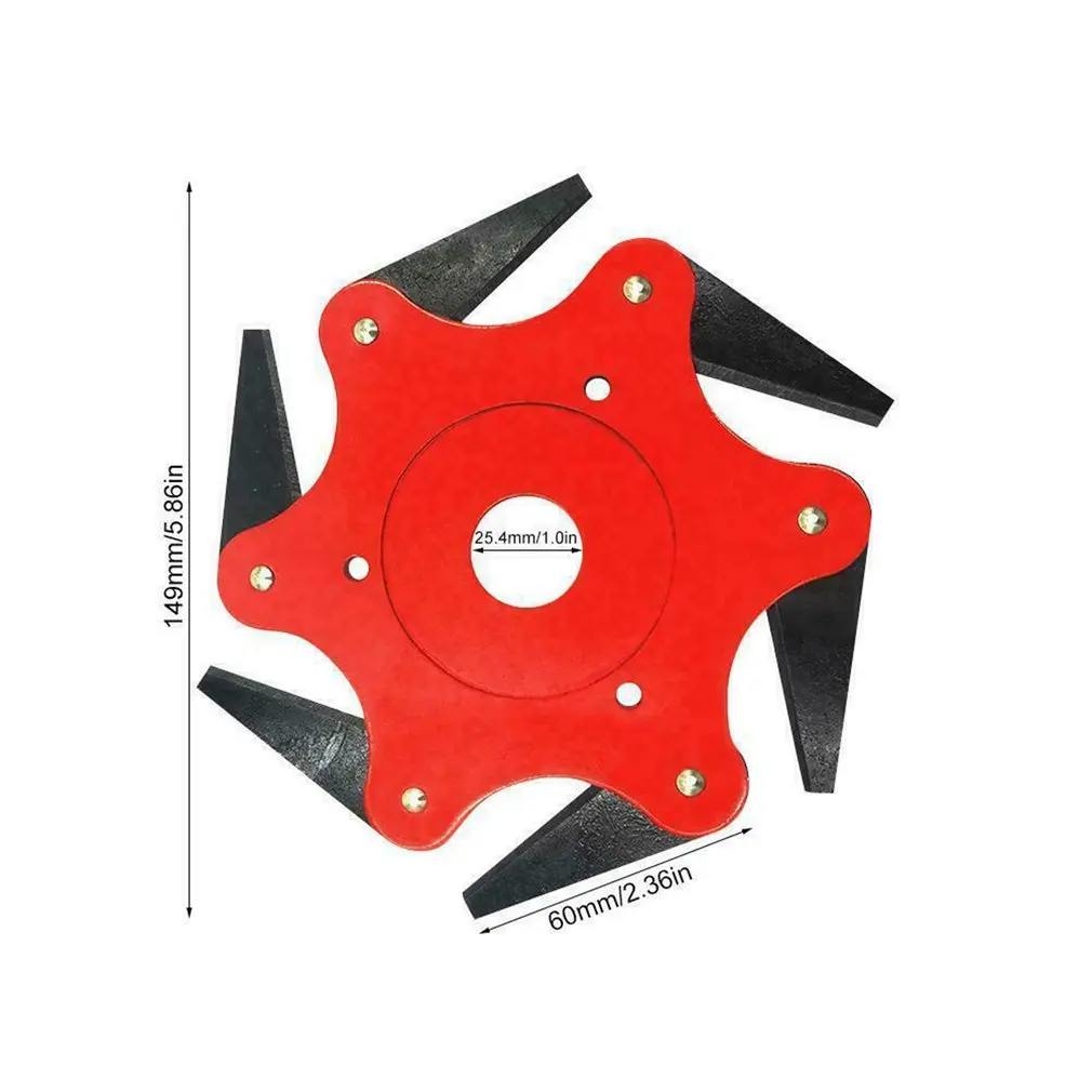 

Outdoor 6 steel shear blade razor 65Mn lawn mower weeding knife Manganese Steel Easy to install Replacement accessory