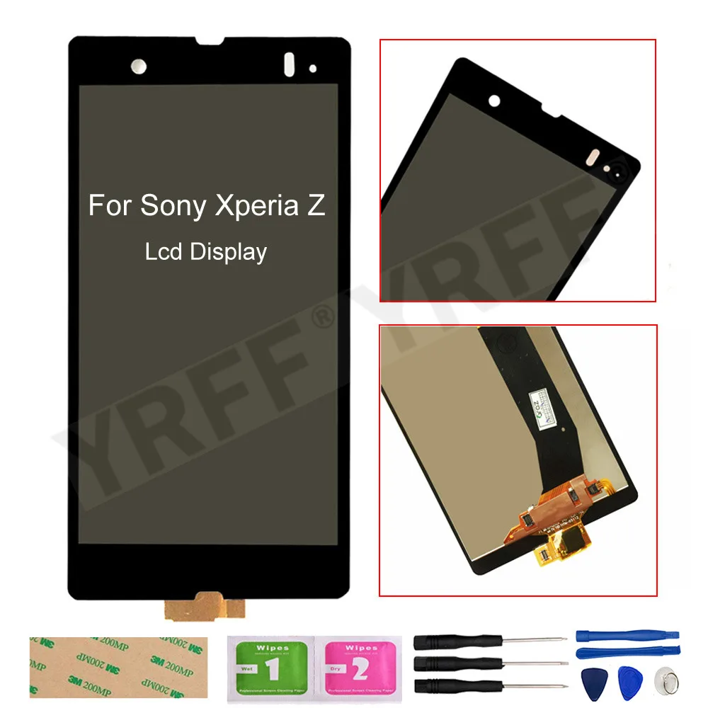 

5.0'' For Sony Xperia Z L36H LCD Display Touch Screen Digitizer Assembly For Sony Xperia Z C6603 C6602 C6616 C6606 Z LTE LCD