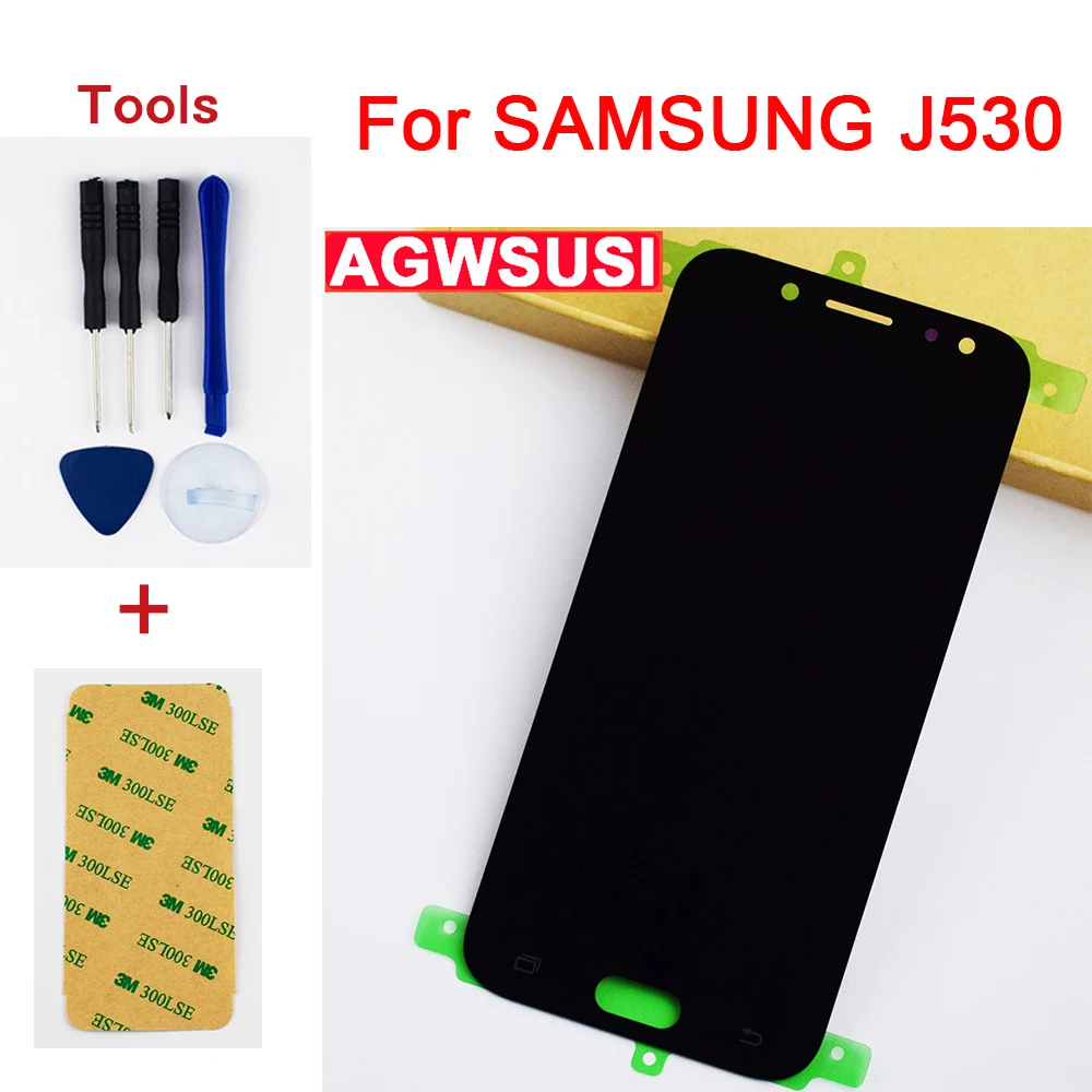 Регулируемый ЖК-экран для Samsung Galaxy J5 2017 J530 J530F J530FM сенсорный экран стекло +