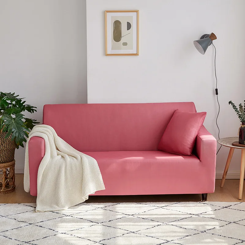 

Solid Color Polyester Elastic Sofa Covers for Living Room Europe Style Furniture Slipcovers Protector 1/2/3/4 Seater