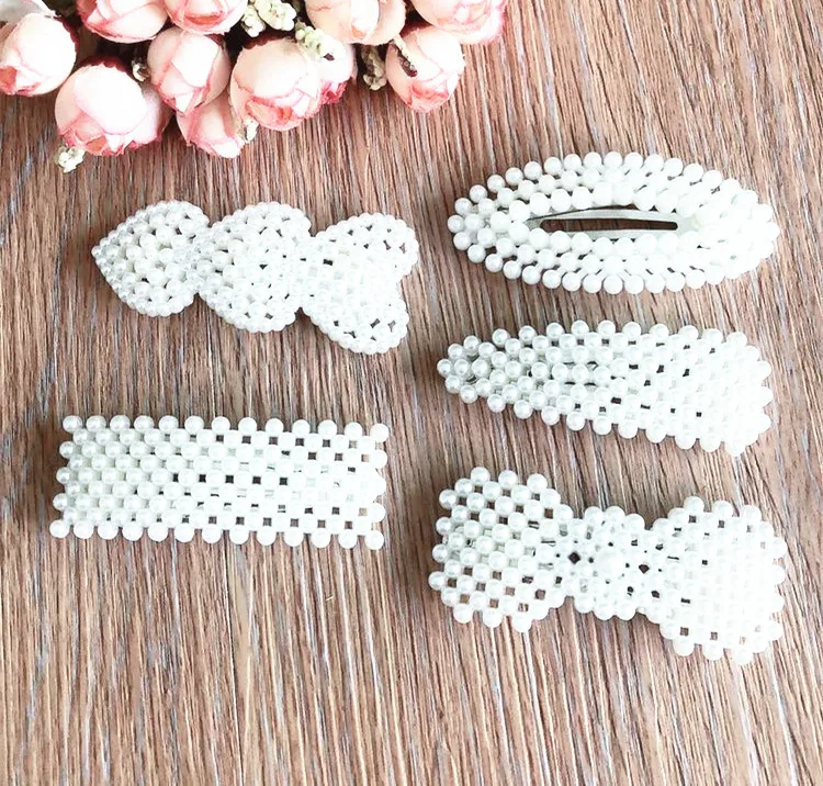 Корейский стиль жемчужные Заколки Для Волос Набор для женщин девушек заколки