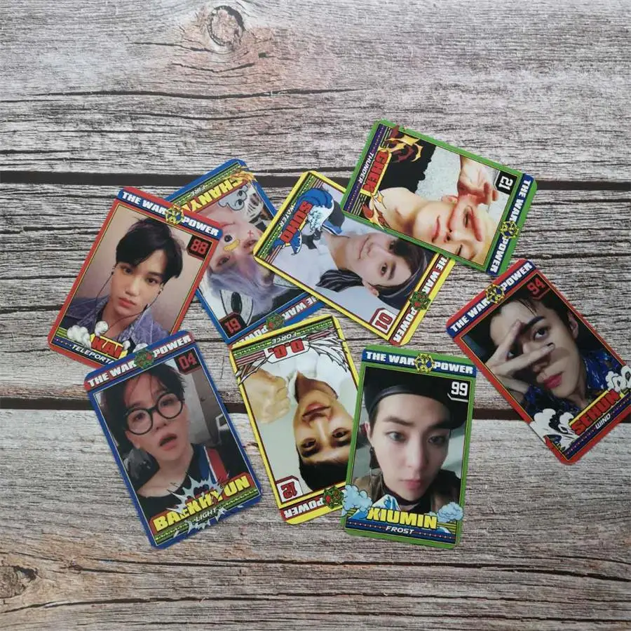Kpop EXO сила музыки фото карты Самостоятельная автограф Фотокарта постер 8