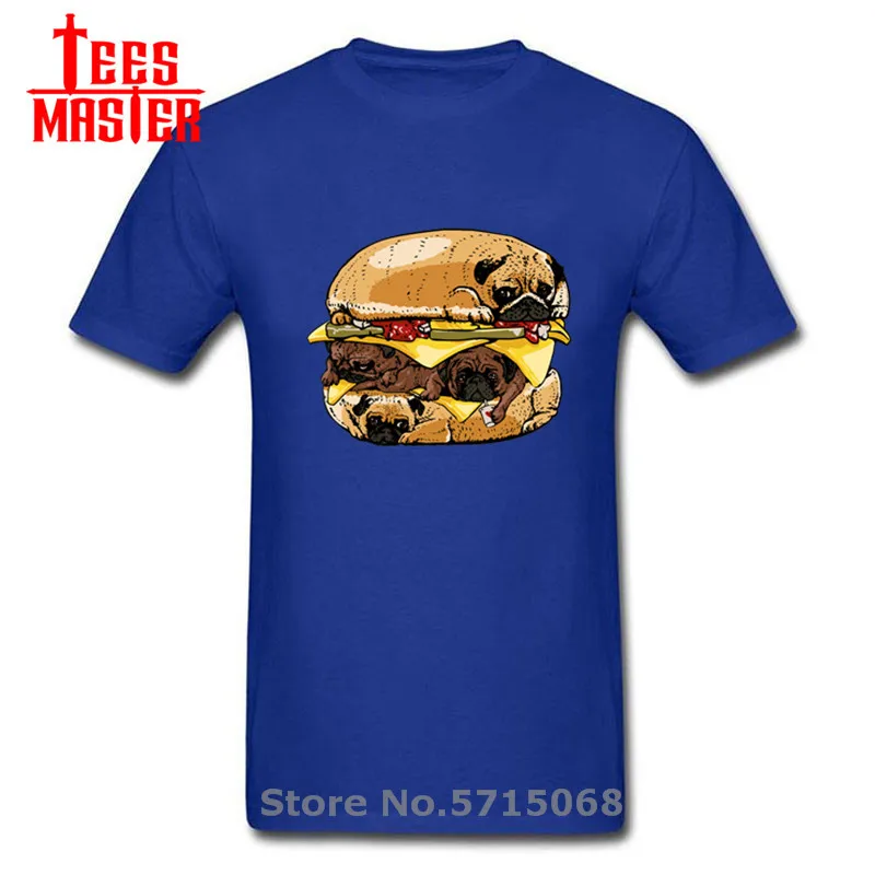 Забавные вмопсы футболка с принтом гамбургеров Мужская в виде мопса женская