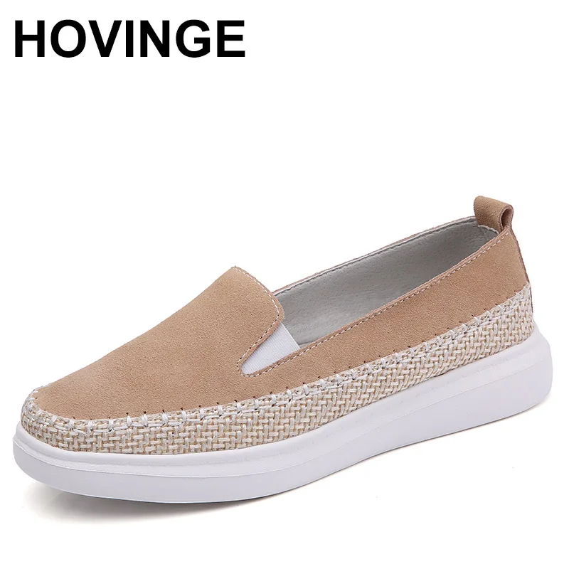 

HOVINGE women suede moccasins leather shoes women autumn flat shoes handmade soft shoes for women fashion casual moccasins ladie