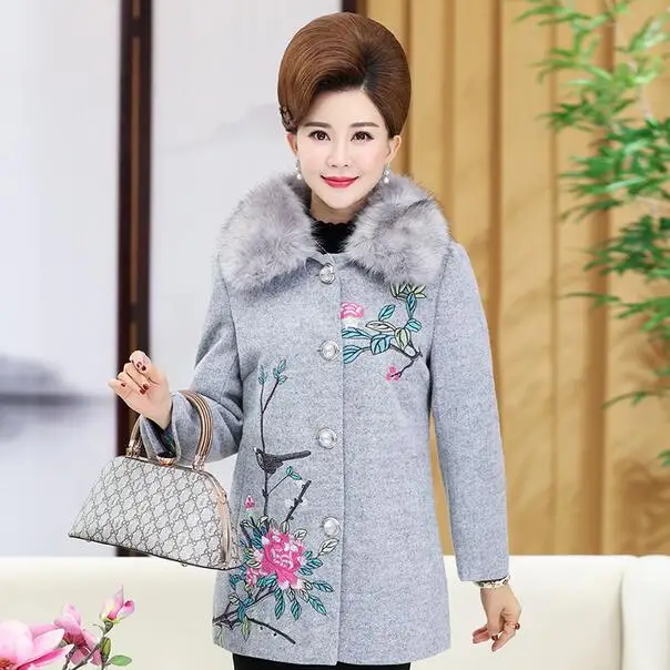 Новинка 2020 зимняя куртка размера плюс Женское шерстяное пальто в винтажном стиле