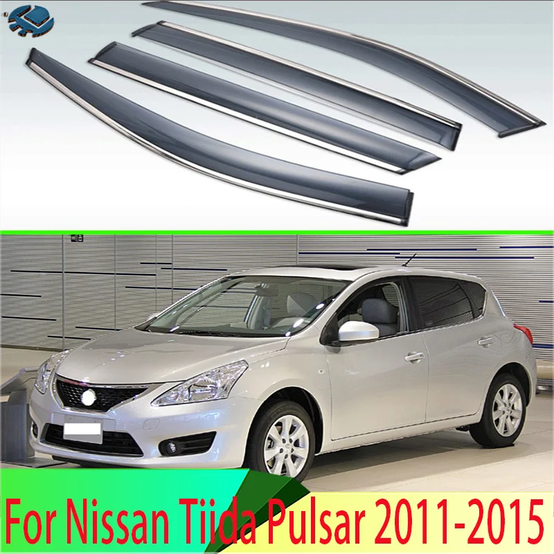 Для Nissan Tiida Pulsar 2011-2015 второго поколения (C12) пластиковый внешний козырек