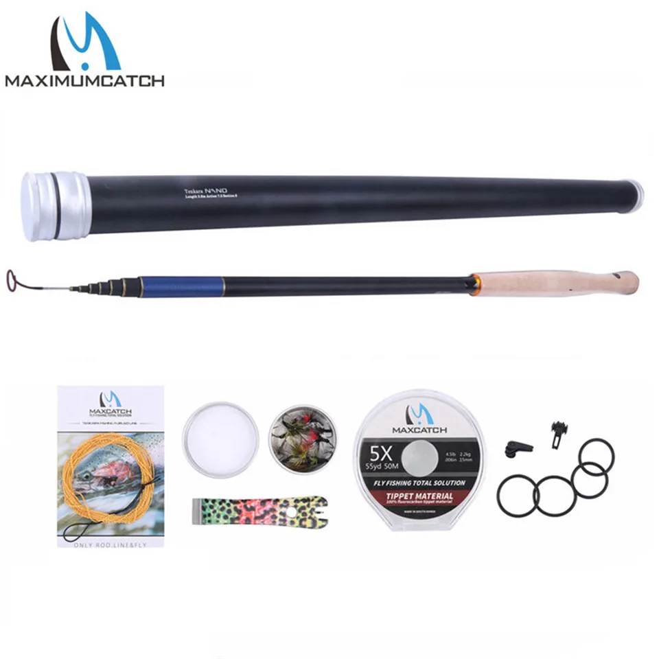 Maximumcatch Traveller Tenkara нахлыстовая Удочка Nano Japanese Toray Carbon(IM12) Tankara удилище Телескопическое удилище - Цвет: Rod with Tools