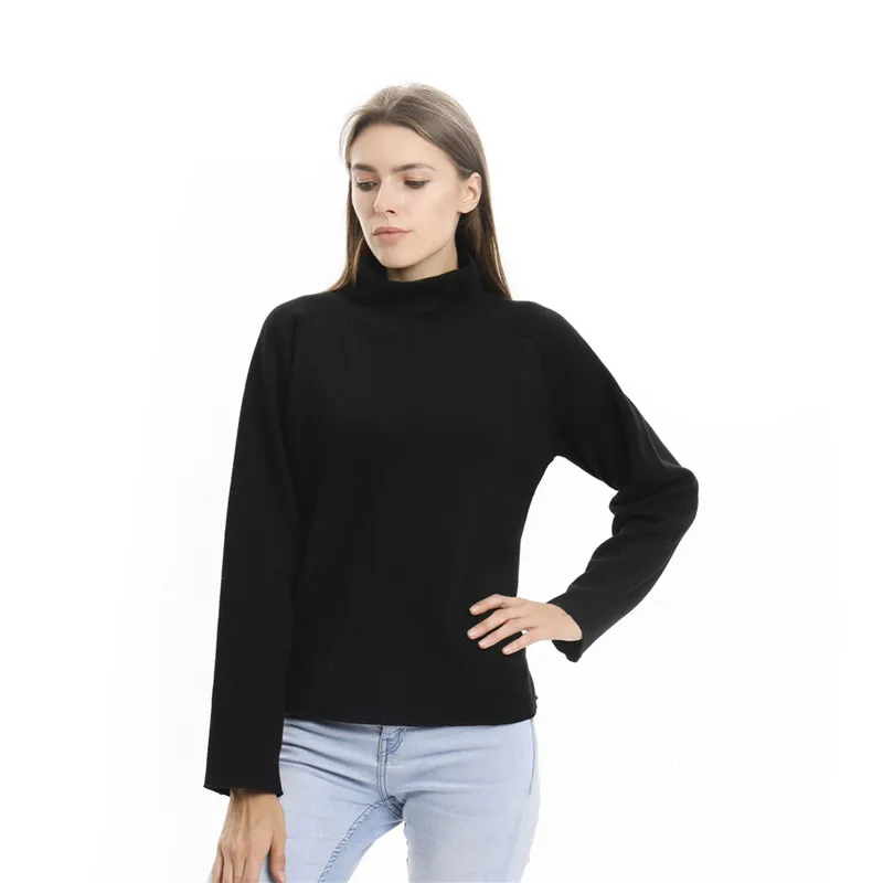 

Pull Femme Autumn Half Turtleneck Long Sleeve Pullovers Women Sweater 2020 Fashion Solid Loose Women Tops Sueter Mujer Bigsweety