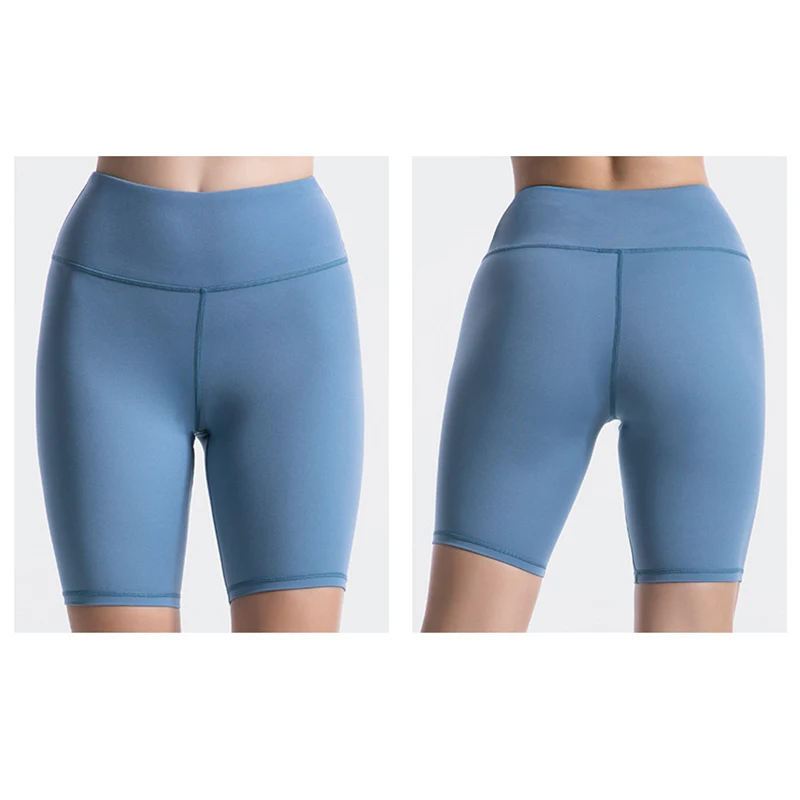 Новые однотонные Высокая Талия Йога шорты сексуальные пуш ап Для женщин Фитнес