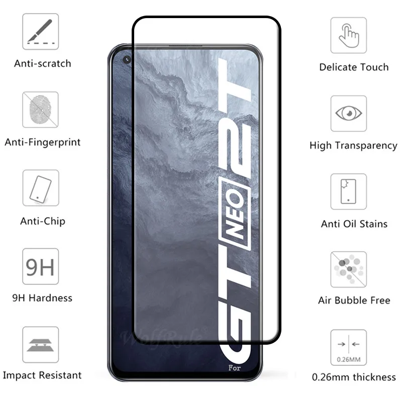 full cover glass for oppo realme gt neo 2t glass for realme gt neo 2t glass 9h screen protector for realme gt neo 2t lens glass free global shipping