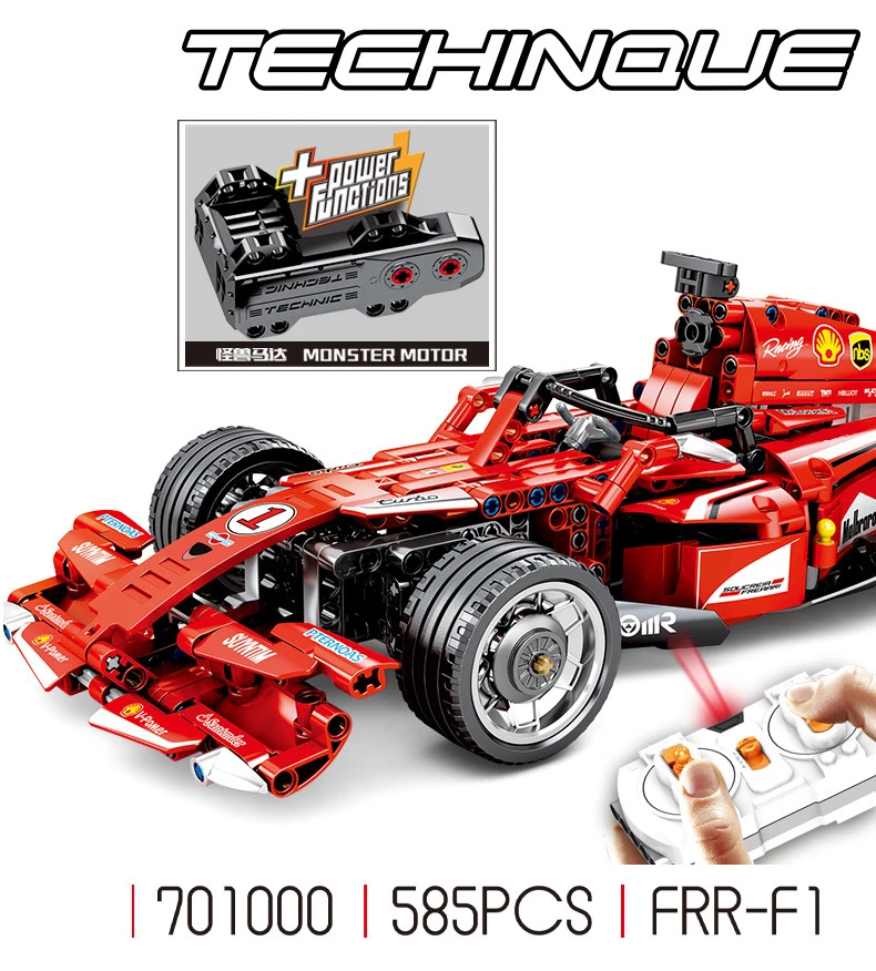 SEMBO Technic RC игрушечный автомобиль с дистанционным управлением, строительные блоки, модельный комплект F1, гоночный автомобиль, развивающие игрушки для детей, подарок