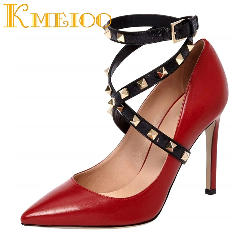 

Women's shoes high heels rivet high heel thin ankle strap wedding banquet shoes summer sexy woman
