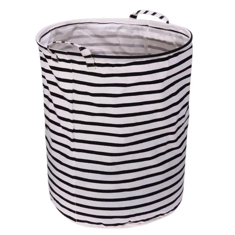 Portable Waterproof Folding Laundry Basket Canvas Clothes Storage Baskets Sundries Barrel Kids Toys Holder Organizer | Дом и сад