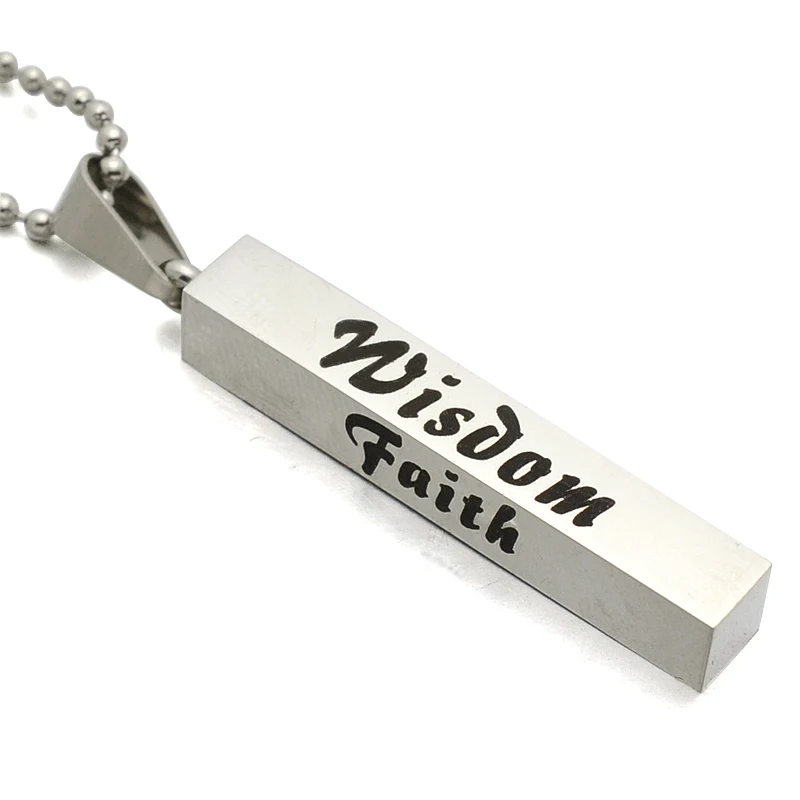 Серебряный цвет из нержавеющей стали Вера Любовь Надежда мудрость бар Шарм