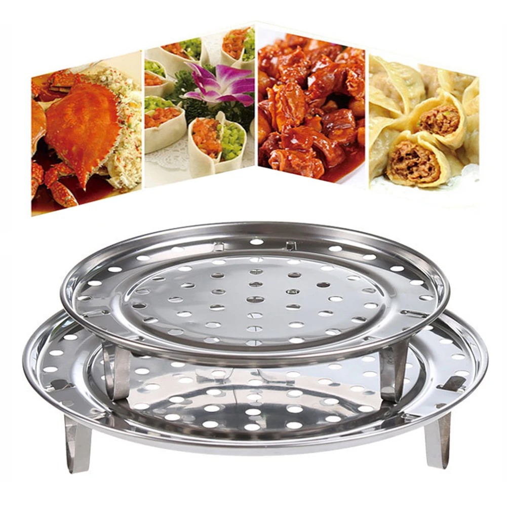 

Steamer Holder Stainless Steel Steaming Stand Round Kitchen Cooking Tool Steaming Stand Three Feet Steam Disk Steamer Rack
