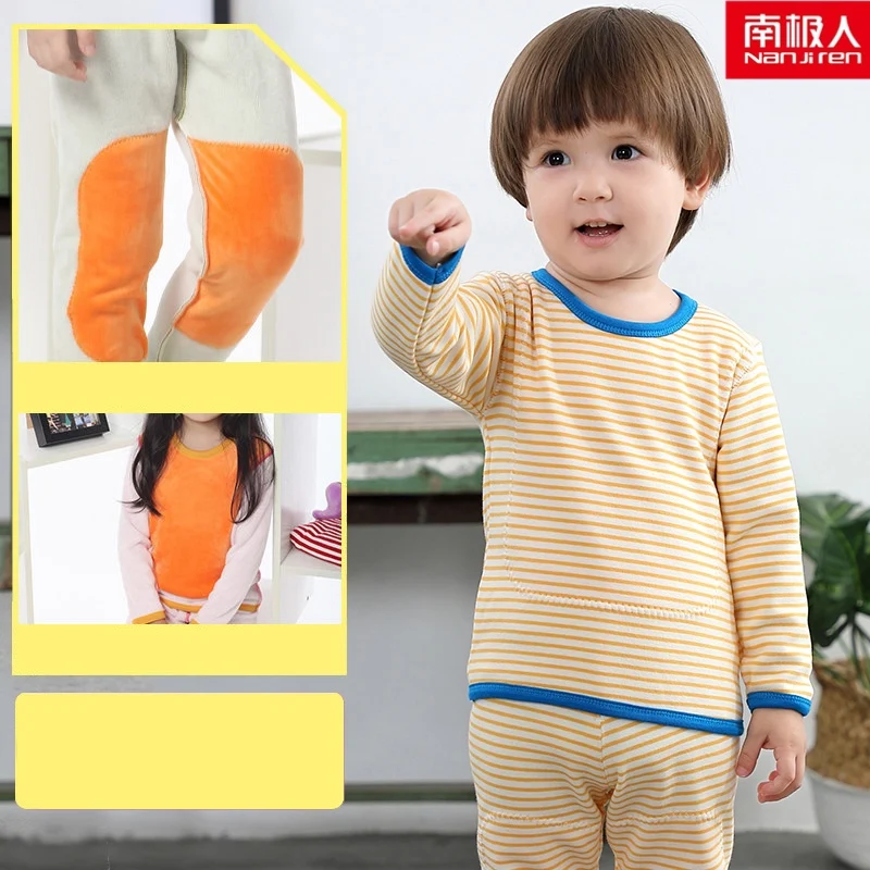 Nanjiren/костюм для малышей теплая Повседневная одежда из бархата золотистого цвета