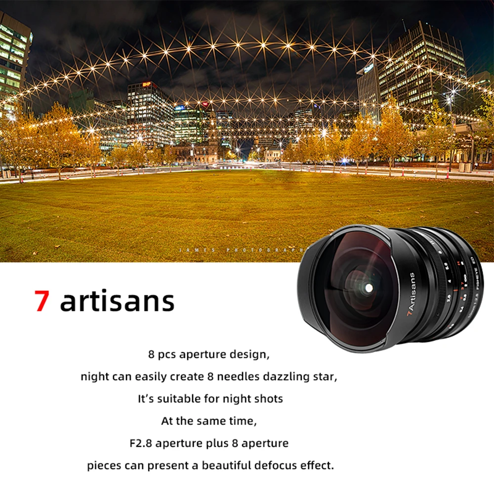 Полнокадровый сверхширокоугольный объектив 7artisans 10 мм F2.8 для камер Sony E /Canon RF /NikonZ