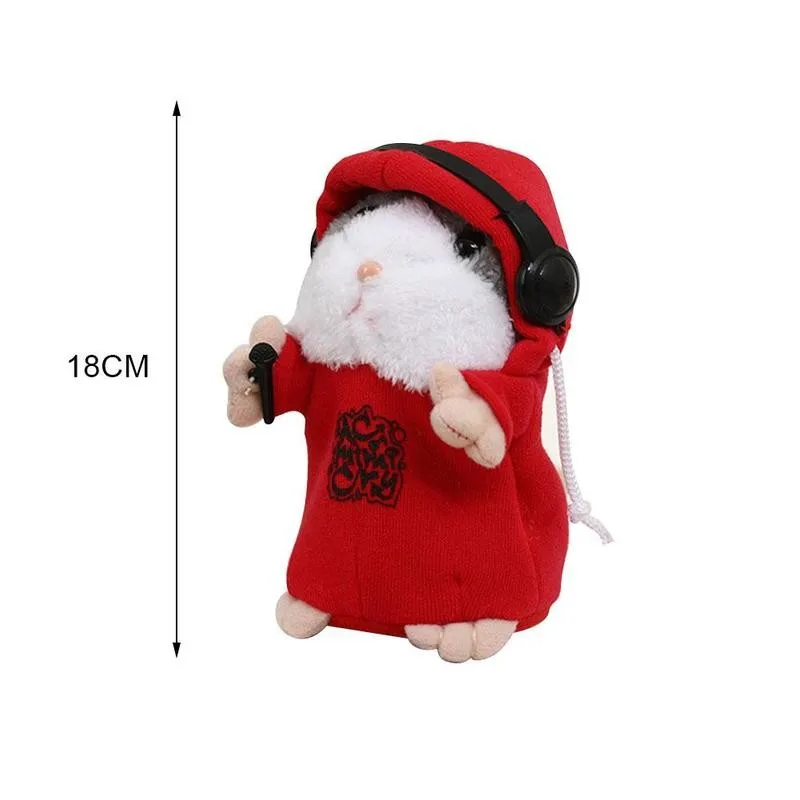 

New Electric Talking Hamster Plush Doll Talk Sound Record Repeat Educational Stuffed Toys Kids Birthday Gifts