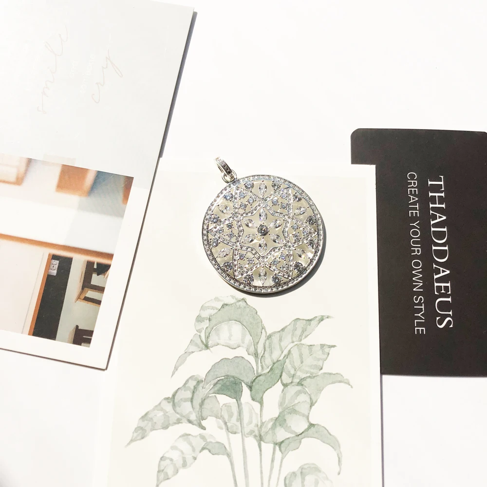 Украшение с подвеской в виде цветка ювелирное изделие из стерлингового серебра