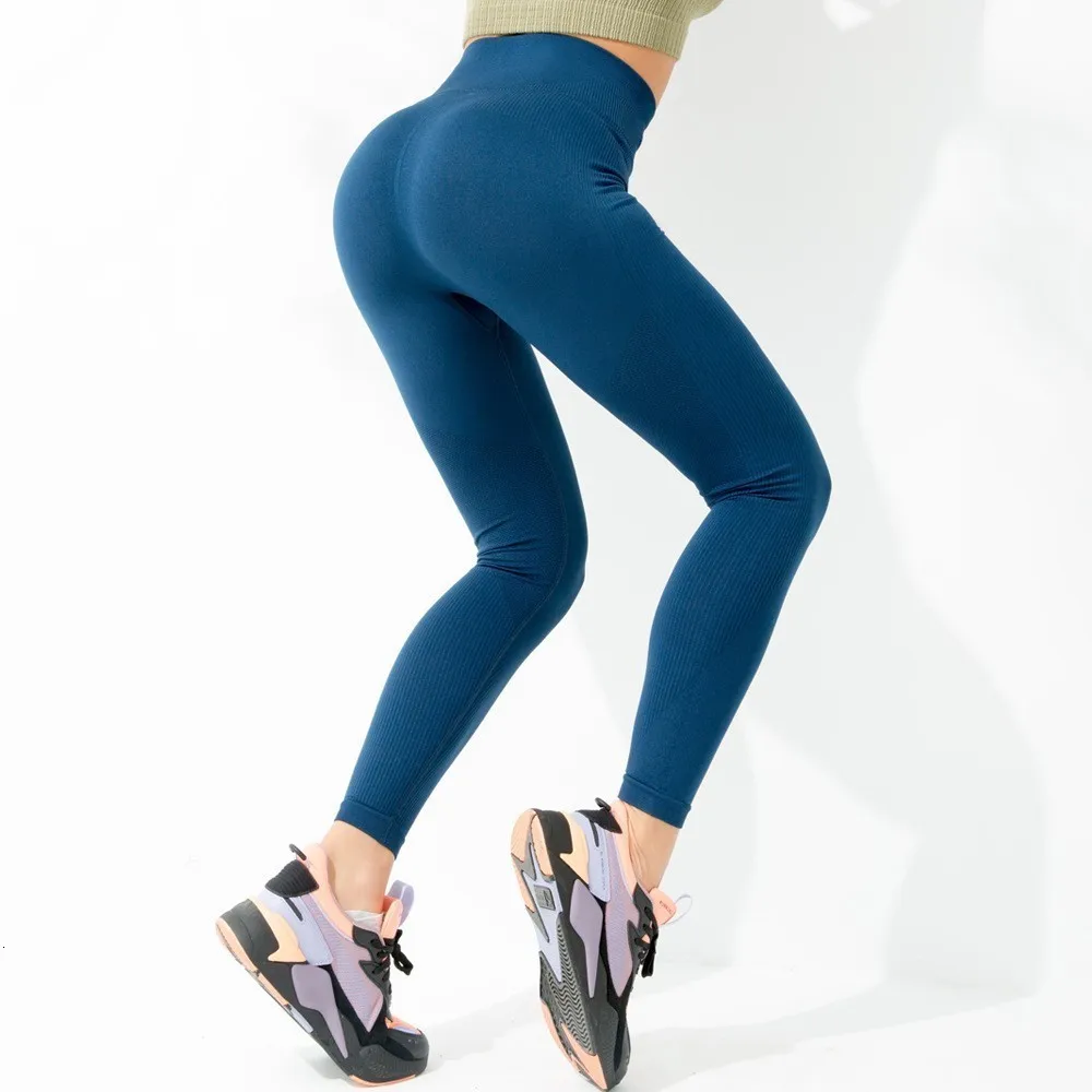 С высокой талией для йоги Бесшовные Леггинсы Спортивная Женская одежда