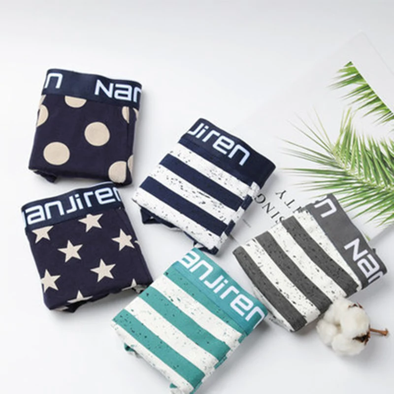 5Pcs/ Lot Men Underwear Cotton Boxer Men Underpants Comfortable Breathable Men's Panties Underwear Boxing Boxershorts Man Boxer