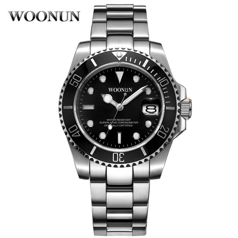 Лидирующий бренд мужские часы из нержавеющей стали автоматические механические