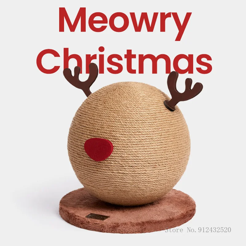 

Christmas Elk Cat Scratching Ball Cat Climbing Frame Cat Claw Sharpener Cat Tree Furniture Climbing Supplies cat climbing tree