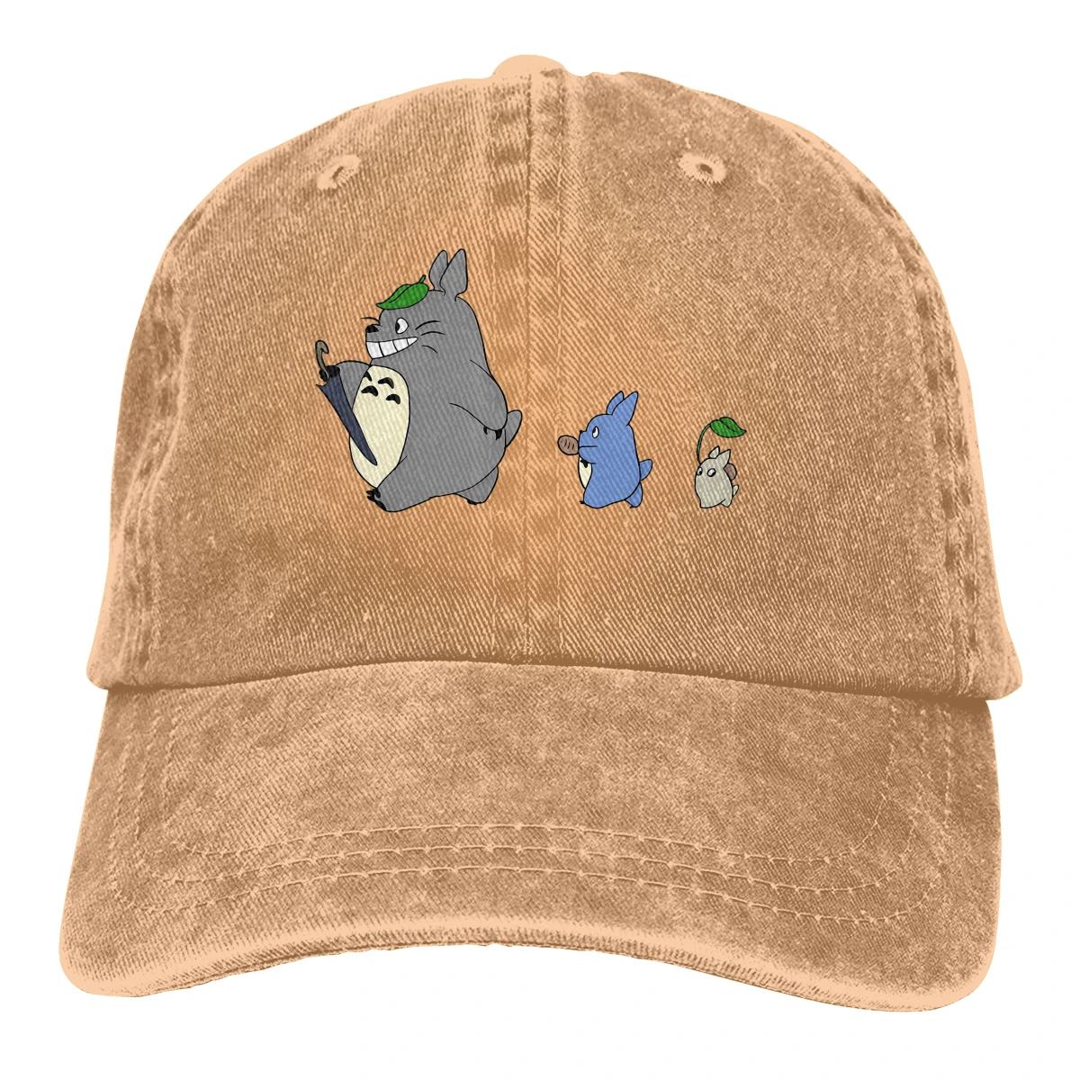 

Adjustable Solid Color Baseball Cap Cute Aesthetic Anime Washed Cotton Totoro Anime Japanese Manga Miyazaki Sports Woman Hat